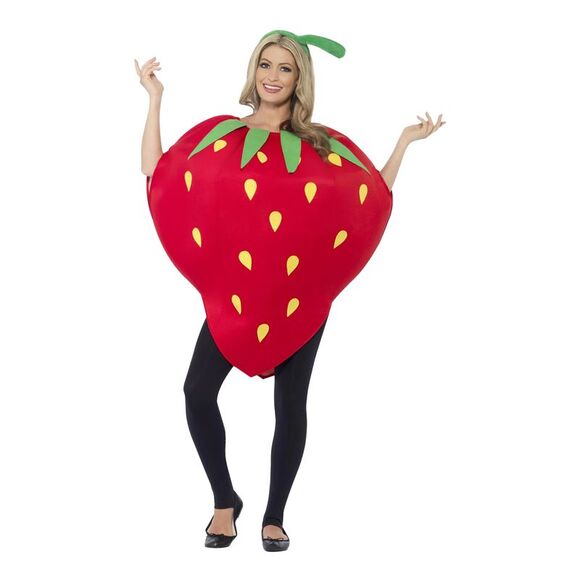 Smiffys Unisex Adult Strawberry Costume / Red